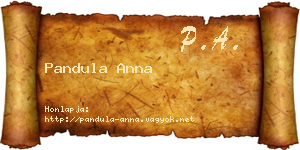 Pandula Anna névjegykártya